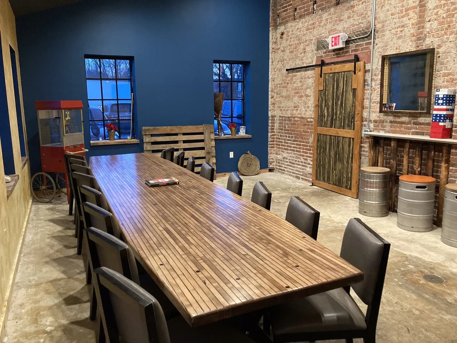 The Bowling Alley Room set for a private party